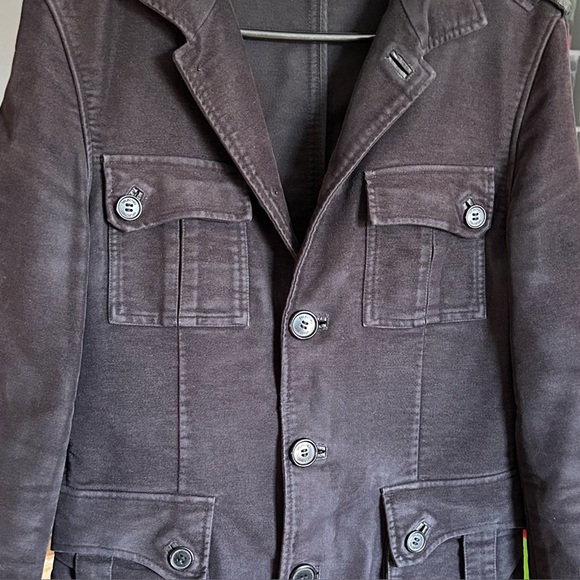 Selected Antique Moleskin Blazer Jacket Black Size 48 - Picture 16 of 16